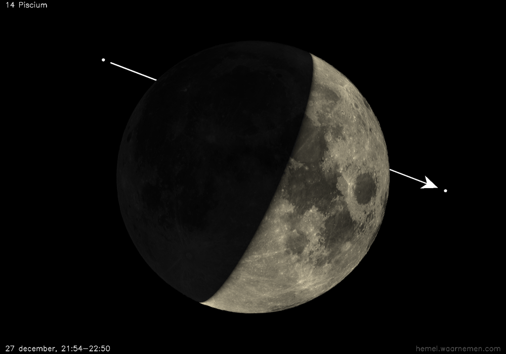 Occultation by the Moon, computed with libTheSky